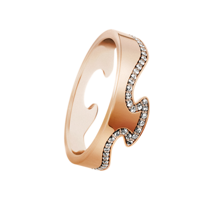 Georg Jensen FUSION 18ct Rose Gold & Diamond End Ring 3570880