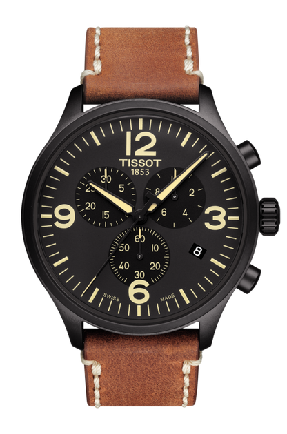 Tissot Chrono XL Black Stainless Steel Black Dial Mens Quartz Chronograph Watch T1166173605700