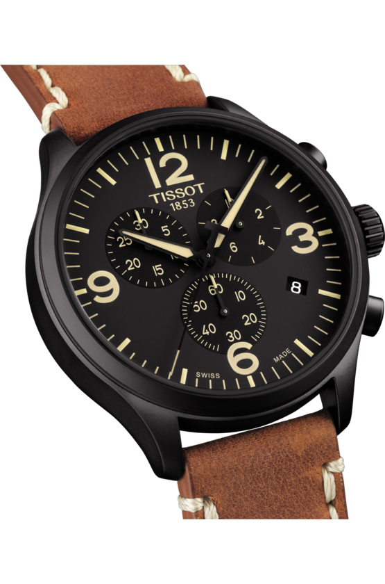 Tissot Chrono XL Black Stainless Steel Black Dial Mens Quartz Chronograph Watch T1166173605700