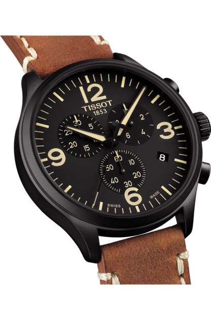 Tissot Chrono XL Black Stainless Steel Black Dial Mens Quartz Chronograph Watch T1166173605700