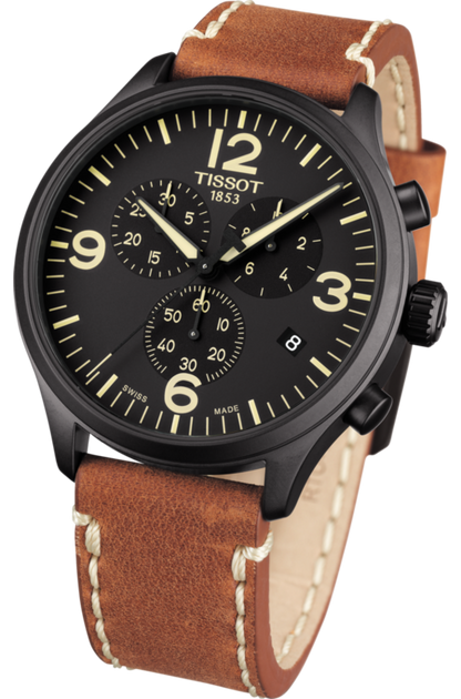 Tissot Chrono XL Black Stainless Steel Black Dial Mens Quartz Chronograph Watch T1166173605700