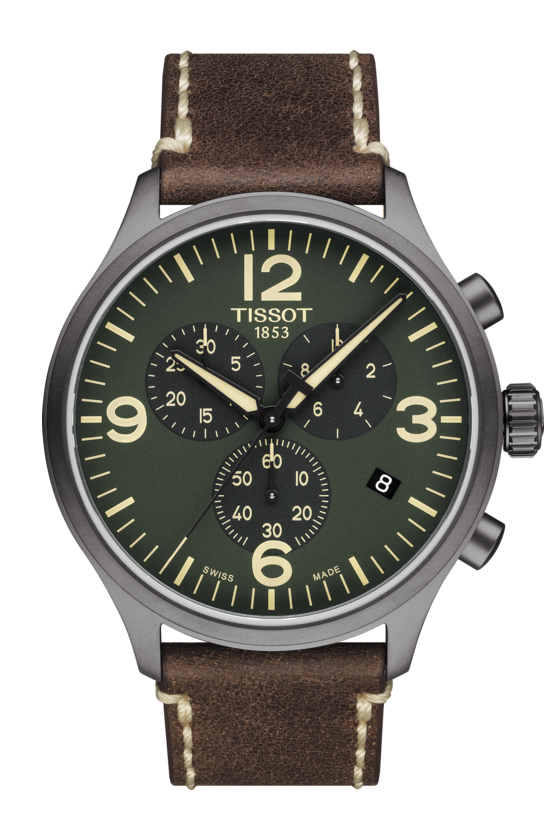 Tissot Chrono XL Stainless Steel Green Dial Mens Quartz Chronograph Watch T1166173609700