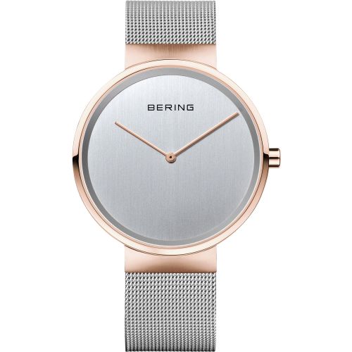Bering Classic Collection Silver Dial Two Tone Mens Quartz Watch 14539-060