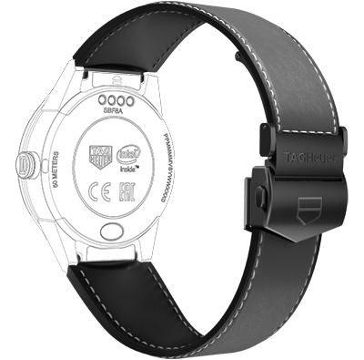 TAG Heuer Connected Modular 45 Grey Calfskin Strap 1FT6104