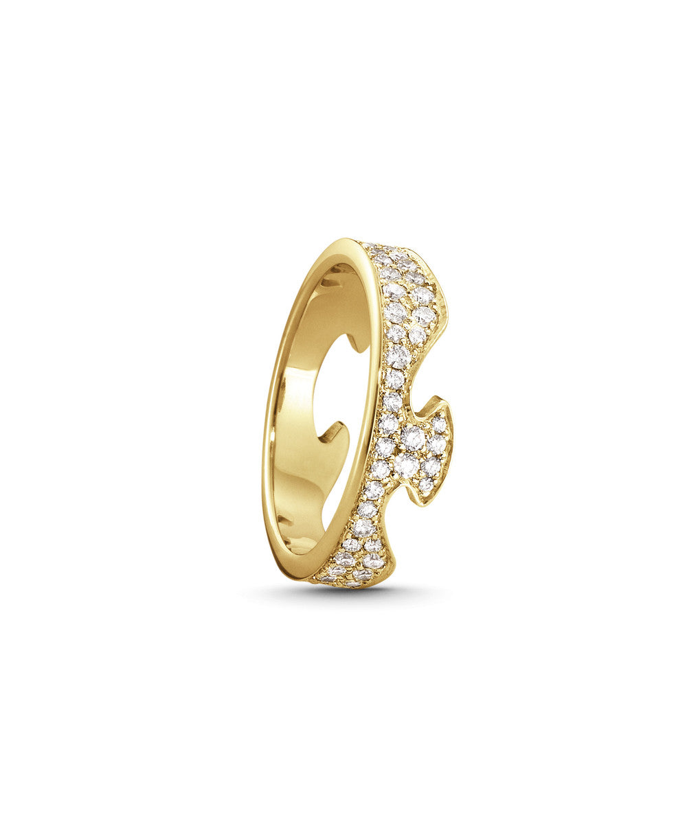 Georg Jensen FUSION 18ct Gold & Diamond End Ring 3570580