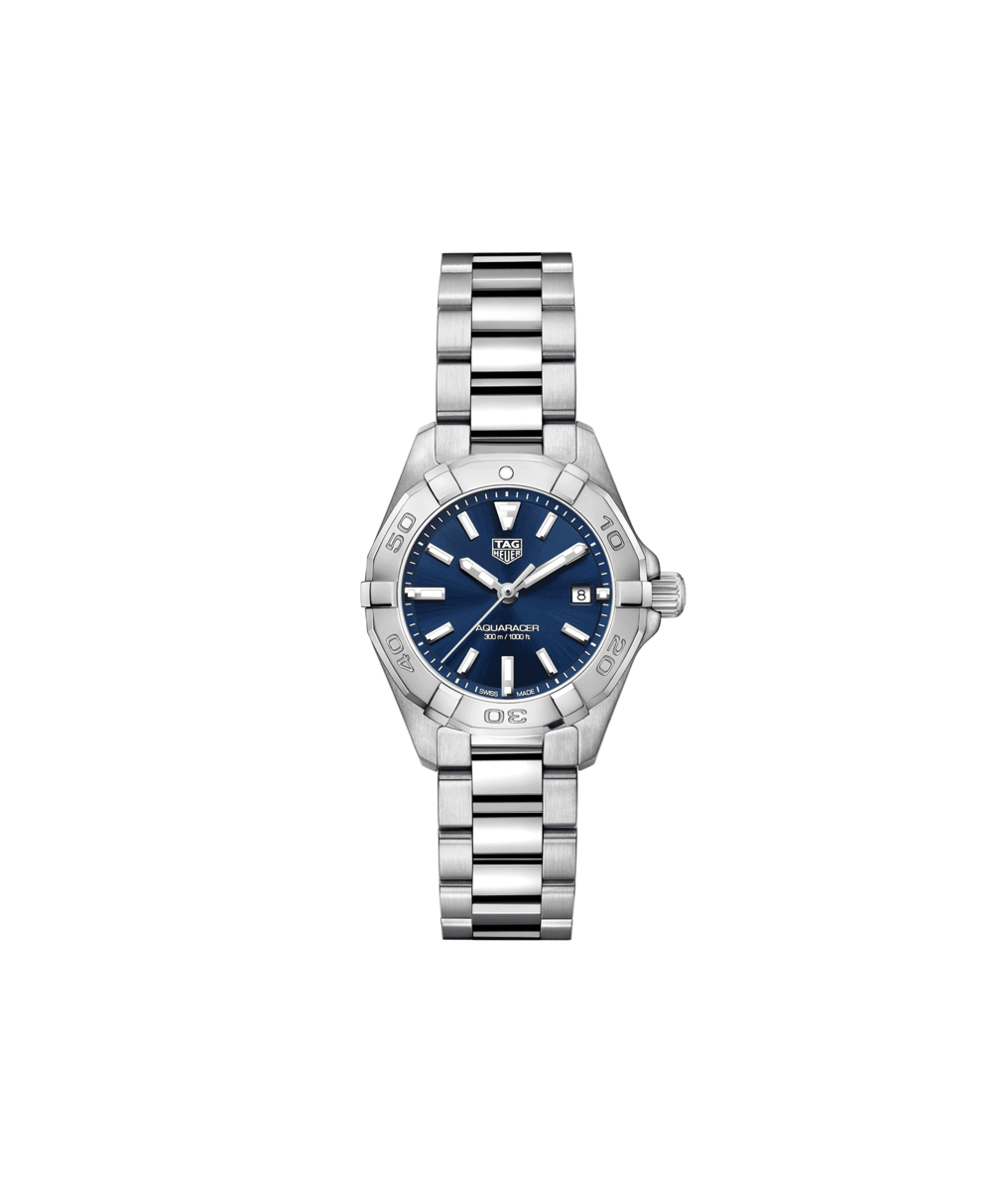 TAG Heuer Aquaracer Stainless Steel Blue Dial Womens Quartz 27mm Watch WBD1412.BA0741