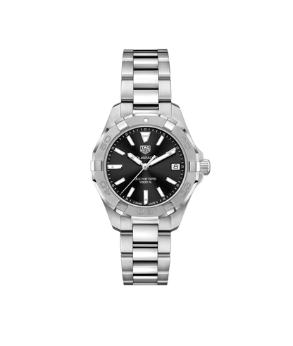 TAG Heuer Aquaracer Stainless Steel Black Dial Womens Quartz 32mm Watch WBD1310.BA0740