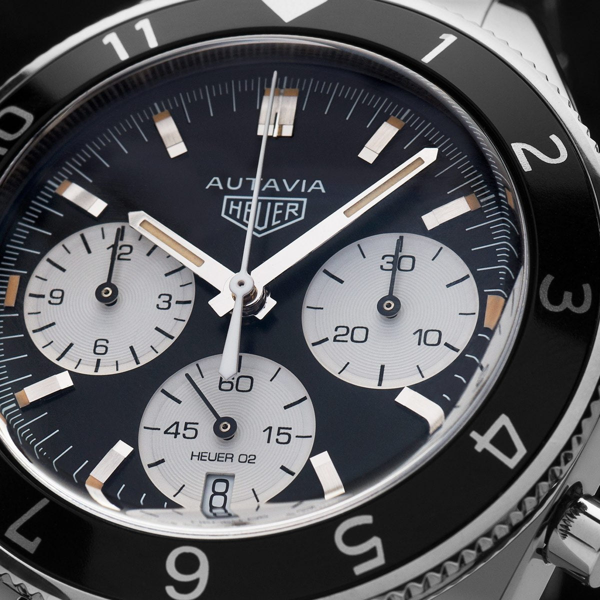TAG Heuer Heritage Autavia Heuer 02 Automatic Stainless Steel Mens Chronograph Watch CBE2110.BA0687
