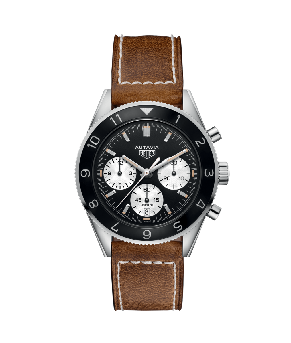 TAG Heuer Heritage Autavia Heuer 02 Automatic Stainless Steel Mens Chronograph Watch CBE2110.FC8226