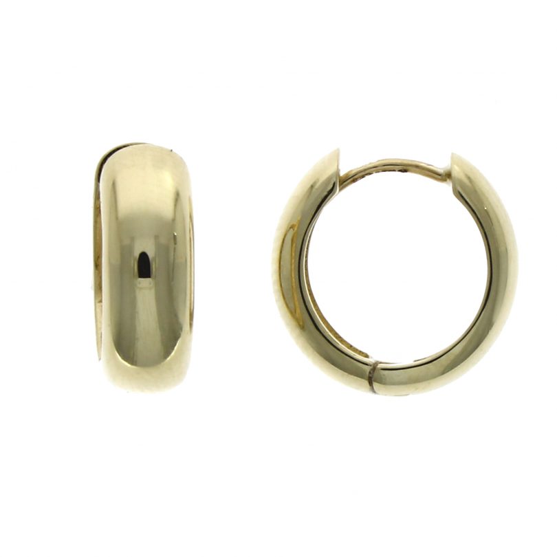 9ct Gold Polished Rounded Huggy Hoop Earrings