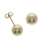 9ct Gold Classic Ball Stud Earrings (8mm)