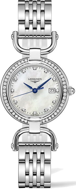 Longines Equestrian Collection Mother of Pearl Diamond Set Dial Stainless Steel Womens Quartz Watch L61310876