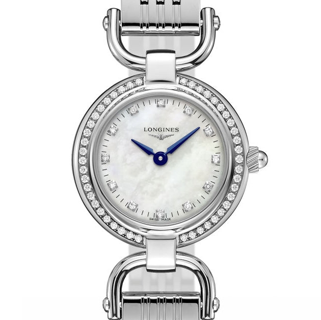 Longines Equestrian Collection Mother of Pearl Diamond Set Dial Stainless Steel Womens Quartz Watch L61310876