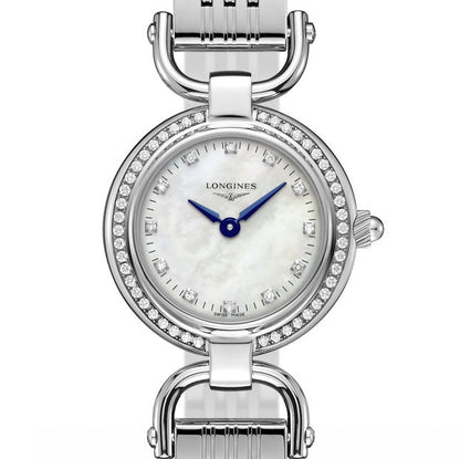 Longines Equestrian Collection Mother of Pearl Diamond Set Dial Stainless Steel Womens Quartz Watch L61310876