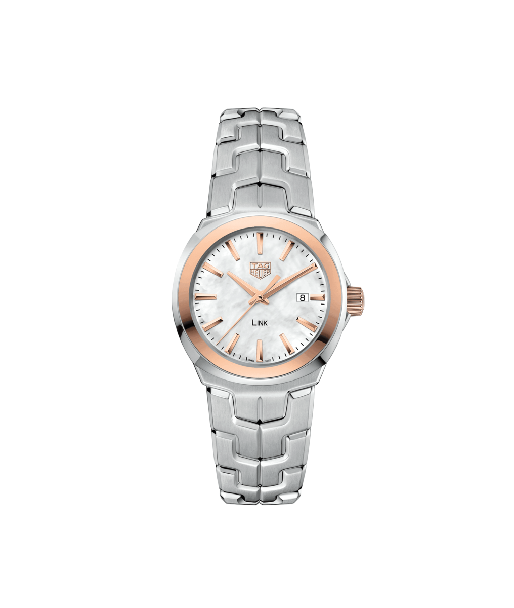 TAG Heuer Link Lady Mother of Pearl Dial Two Tone Womens Quartz Watch WBC1350.BA0600