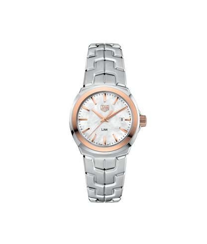 TAG Heuer Link Lady Mother of Pearl Dial Two Tone Womens Quartz Watch WBC1350.BA0600