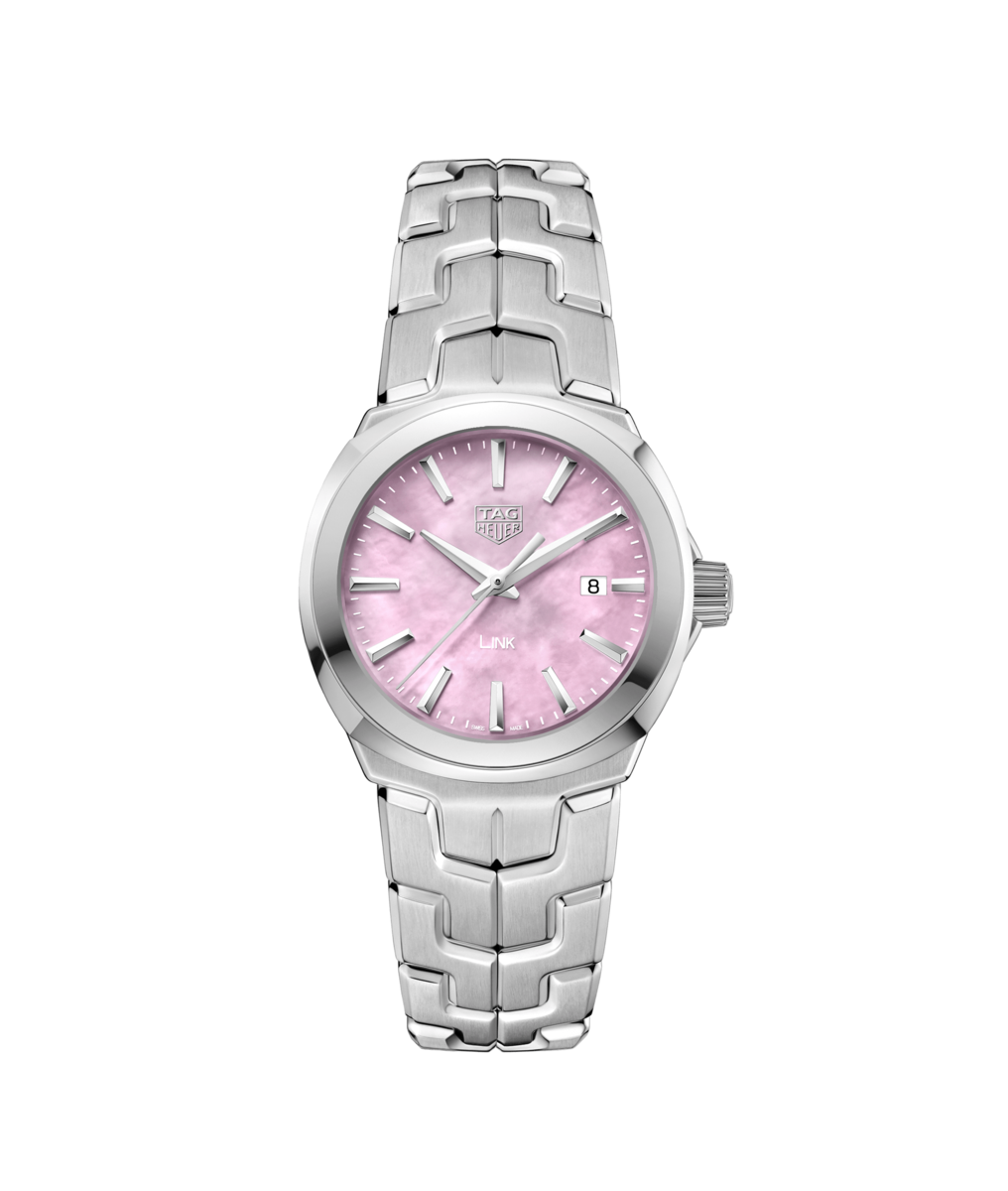 TAG Heuer Link Lady Pink Mother of Pearl Dial Stainless Steel Womens Quartz Watch WBC1317.BA0600