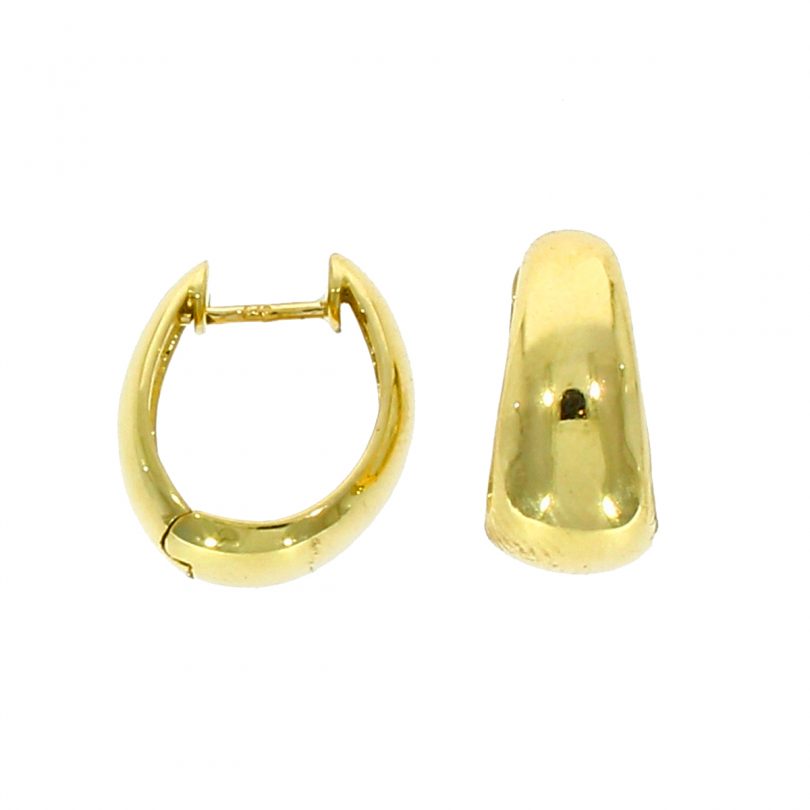 9ct Gold Polished Tapered Huggy Hoop Earrings