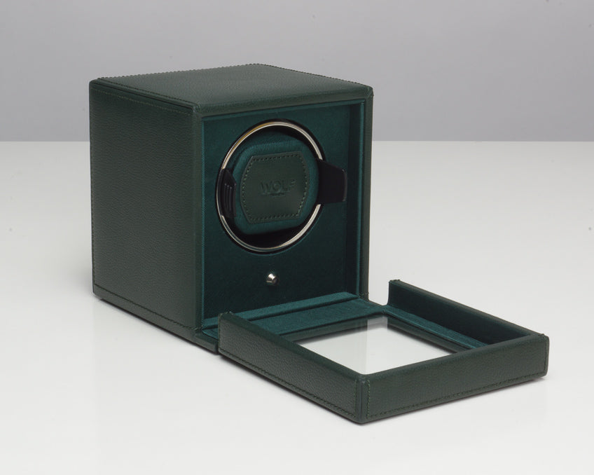 WOLF Green Cub Single Winder with Cover Watch Winding Box 461141