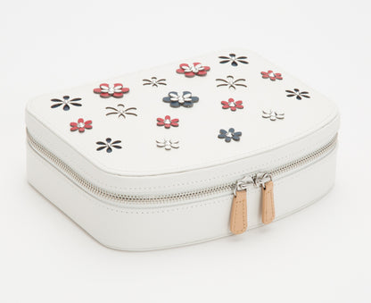 WOLF Blossom White Travel Zip Jewellery Case 467353