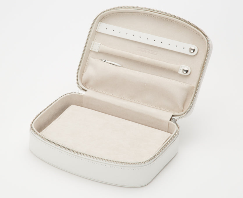 WOLF Blossom White Travel Zip Jewellery Case 467353