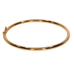9ct Rose Gold Oval Hinged Solid Bangle