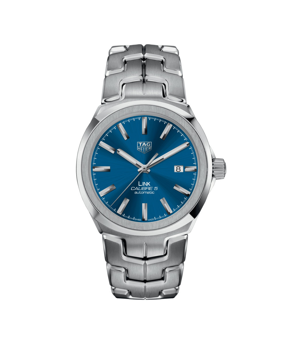 TAG Heuer Link Blue Dial Calibre 5 Automatic Stainless Steel Mens Watch WBC2112.BA0603