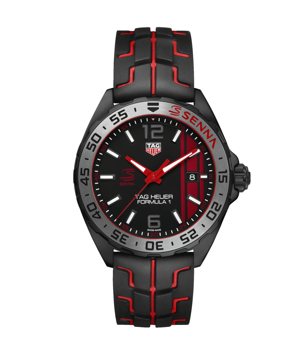 TAG Heuer Formula 1 Black Stainless Steel Ayrton Senna Special Edition Mens Quartz Watch WAZ1014.FT8027