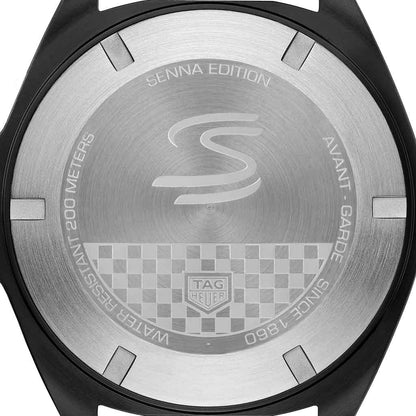 TAG Heuer Formula 1 Black Stainless Steel Ayrton Senna Special Edition Mens Quartz Watch WAZ1014.FT8027