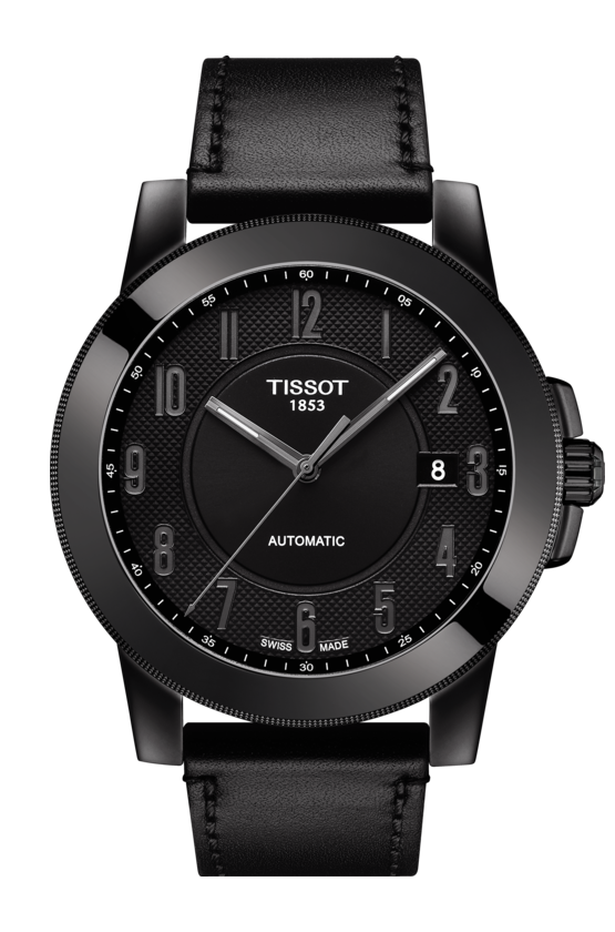 Tissot Gentleman Swissmatic Black Dial Black PVD Mens Watch T0984073605200