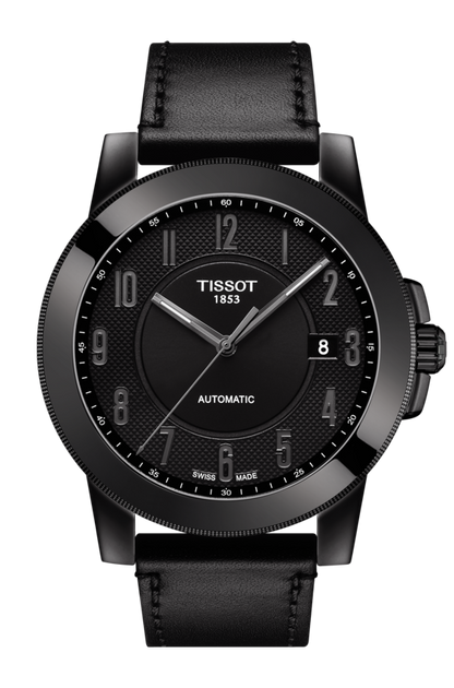 Tissot Gentleman Swissmatic Black Dial Black PVD Mens Watch T0984073605200