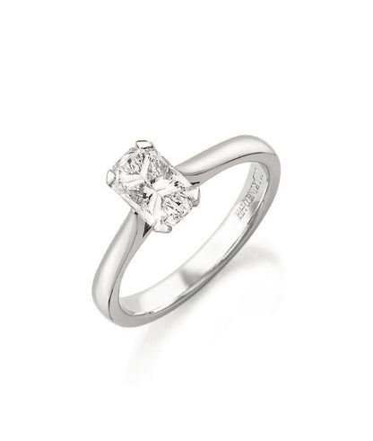 Phoenix Cut 18ct White Gold Solitaire 4 Claw Set 0.36ct Diamond Ring