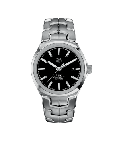 TAG Heuer Link Black Dial Calibre 5 Automatic Stainless Steel Mens Watch WBC2110.BA0603