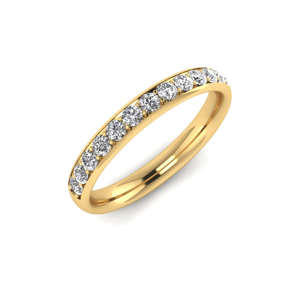 Charles Green & Son Lux Collection 18ct Gold 0.32ct Brilliant Cut Diamond Half Eternity Ring