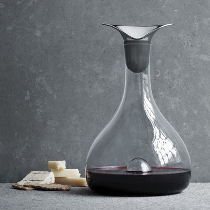 Georg Jensen Living Glass & Stainless Steel Wine Carafe 3586671