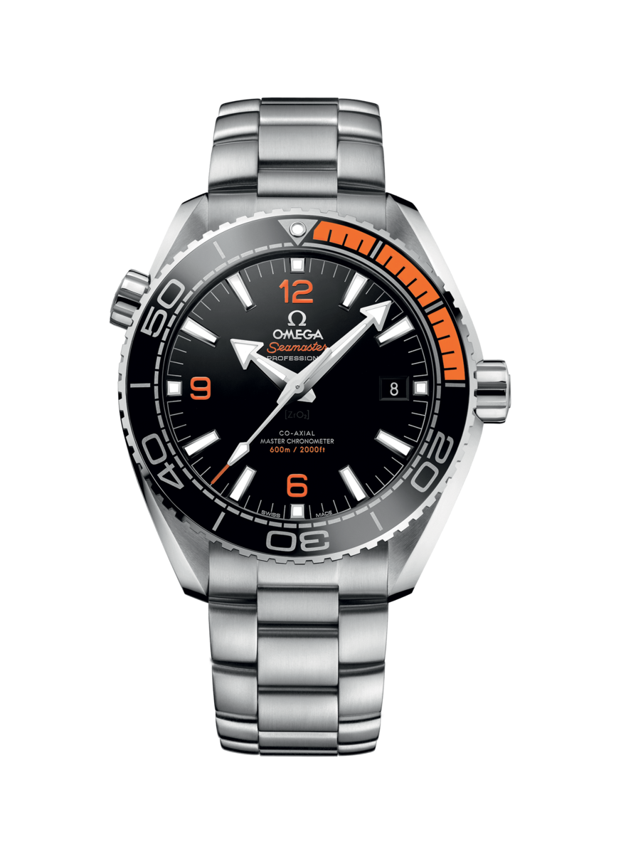 Omega Seamaster Planet Ocean 600M Co-Axial Master Chronometer Black & Orange Dial Stainless Steel Mens 43.5mm Wristwatch 21530442101002
