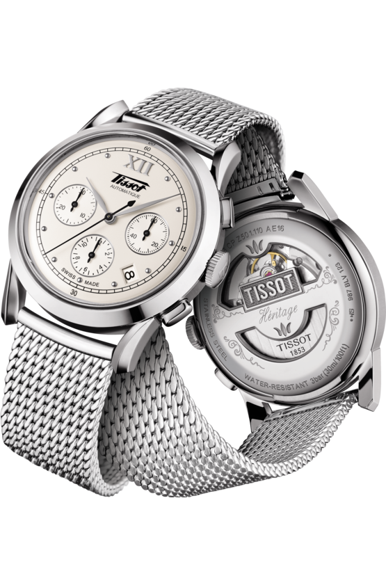 Tissot Heritage 1948 Silver Dial Stainless Steel Mens Chronograph Watch T66178233