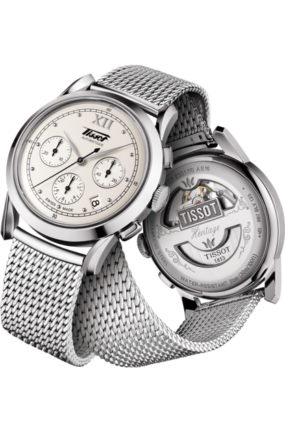 Tissot Heritage 1948 Silver Dial Stainless Steel Mens Chronograph Watch T66178233