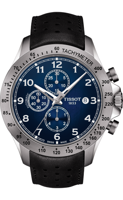 Tissot V8 Blue Dial Stainless Steel Mens Automatic Chronograph Watch T1064271604200