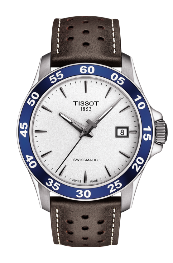 Tissot V8 Swissmatic Silver Dial Stainless Steel Mens Watch T1064071603100