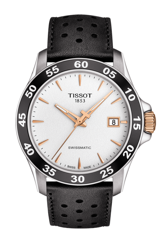 Tissot V8 Swissmatic Silver Dial Stainless Steel Mens Watch T1064072603100