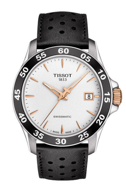 Tissot V8 Swissmatic Silver Dial Stainless Steel Mens Watch T1064072603100