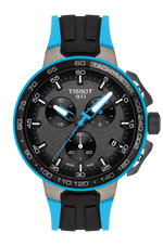 Tissot T-Race Cycling Black & Blue Stainless Steel Mens Quartz Chronograph Watch T1114173744105
