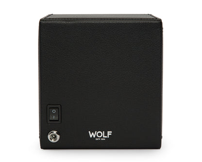 WOLF Black Cub Single Winder with Cover Watch Winding Box 461103