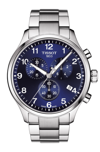 Tissot Chrono XL Stainless Steel Blue Dial Mens Quartz Chronograph Watch T1166171104701