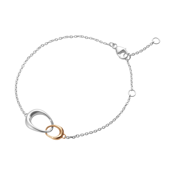 Georg Jensen OFFSPRING Sterling Silver & Rose Gold Bracelet 10012371