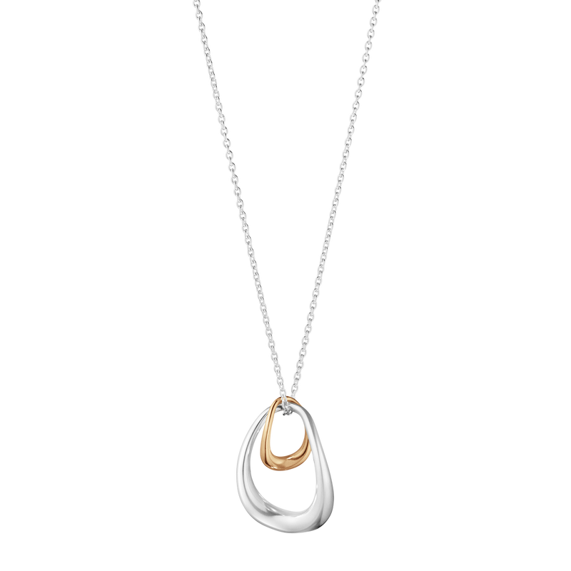 Georg Jensen OFFSPRING Sterling Silver & Rose Gold Pendant Necklace 10012763
