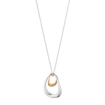 Georg Jensen OFFSPRING Sterling Silver & Rose Gold Pendant Necklace 10012763
