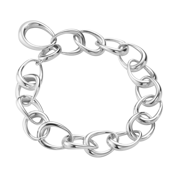 Georg Jensen OFFSPRING Sterling Silver Bracelet (Broad Link) 20000126