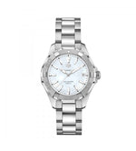 TAG Heuer Aquaracer Stainless Steel Mother of Pearl Dial Womens Quartz Watch 35mm WBD131A.BA0748